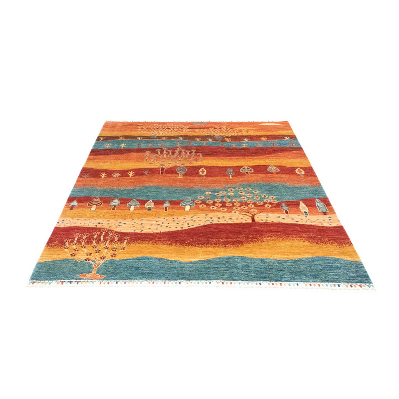 Gabbeh Tæppe - Loribaft Persisk - 206 x 157 cm - flerfarvet