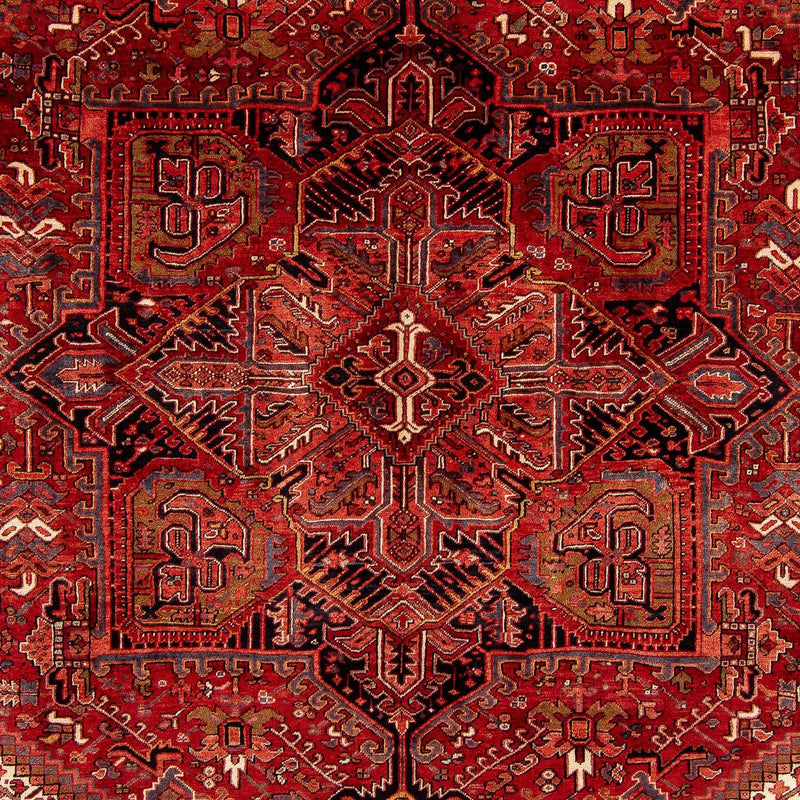 Persisk tæppe - Nomadisk - 387 x 307 cm - mørkerød