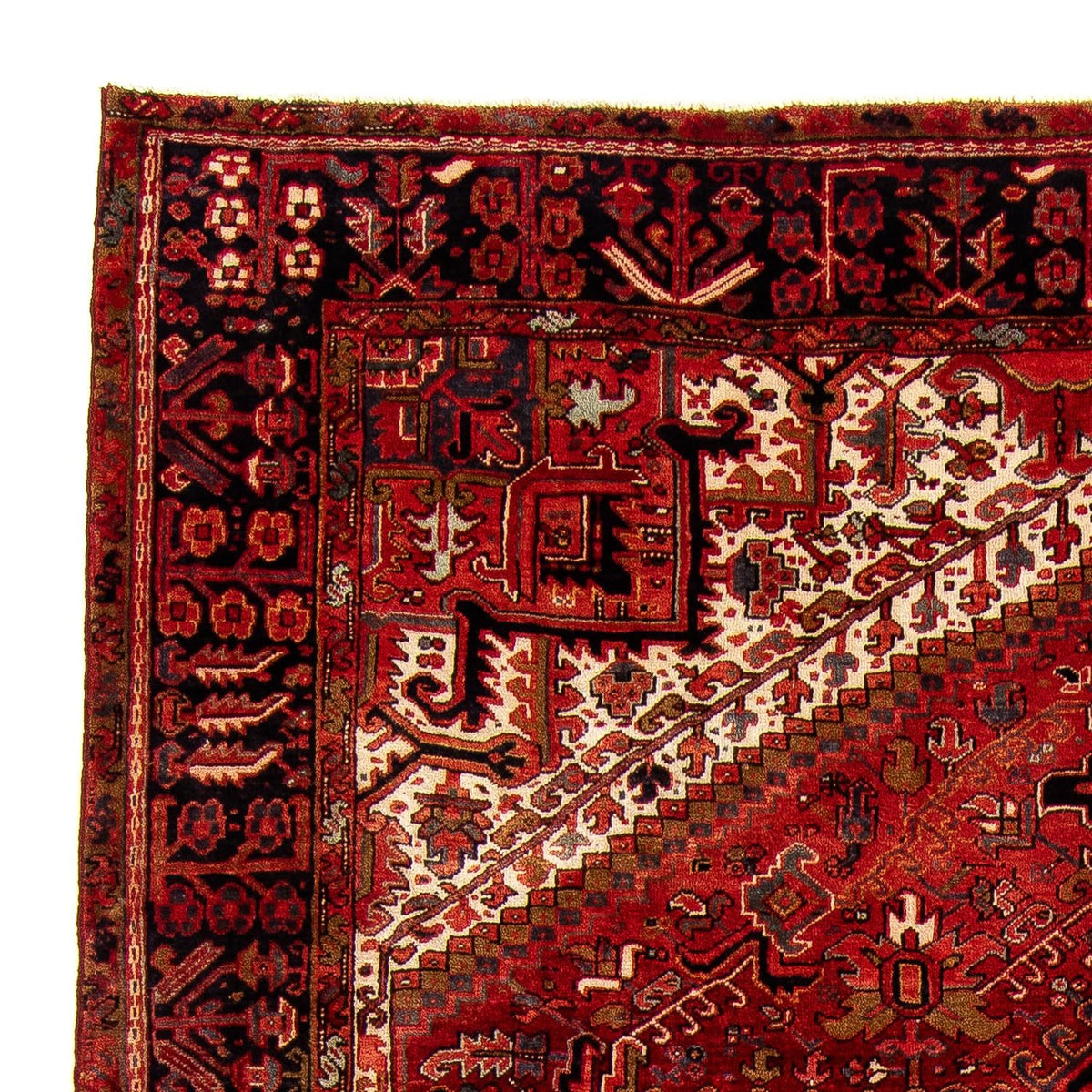 Persisk tæppe - Nomadisk - 387 x 307 cm - mørkerød