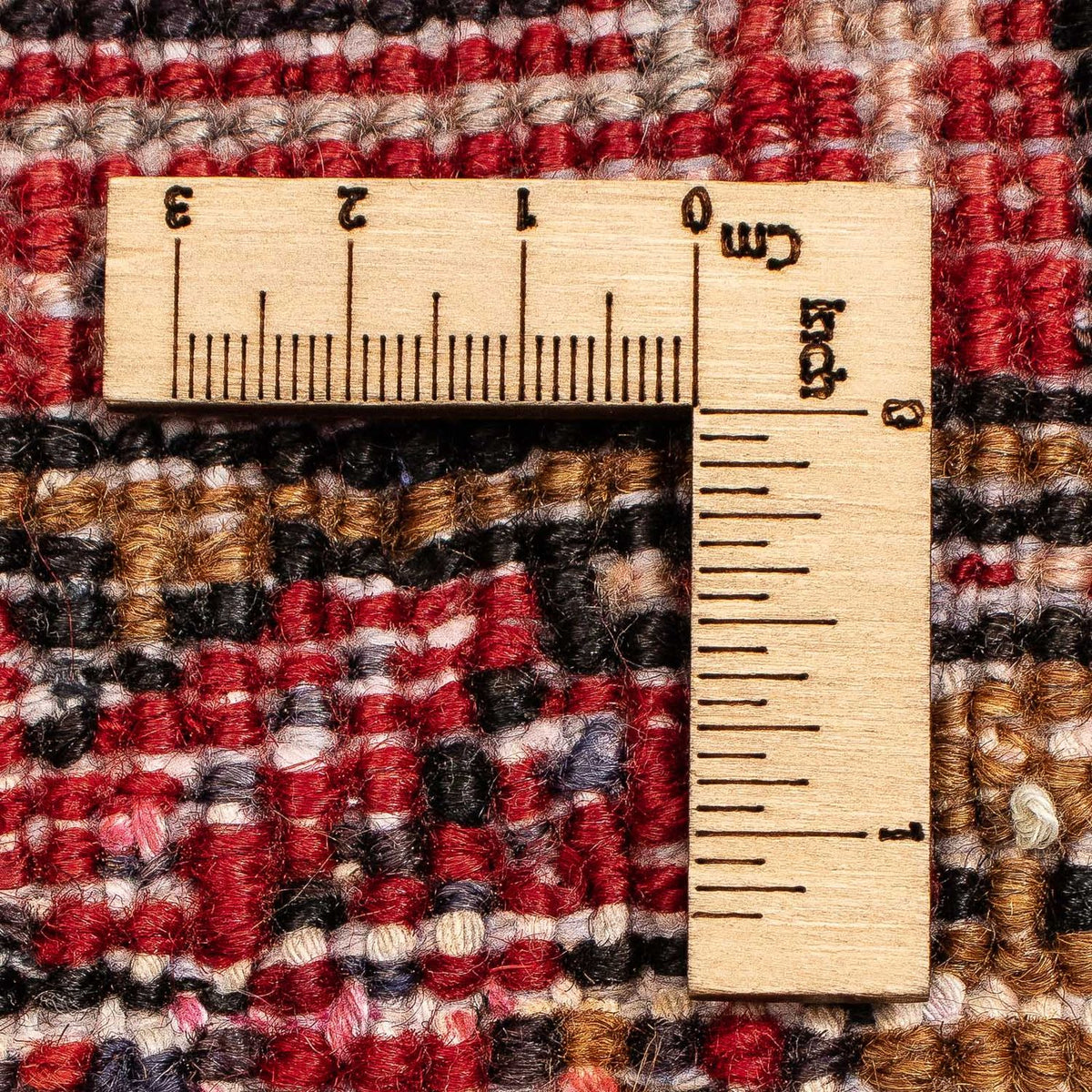 Persisk tæppe - Nomadisk - 387 x 307 cm - mørkerød