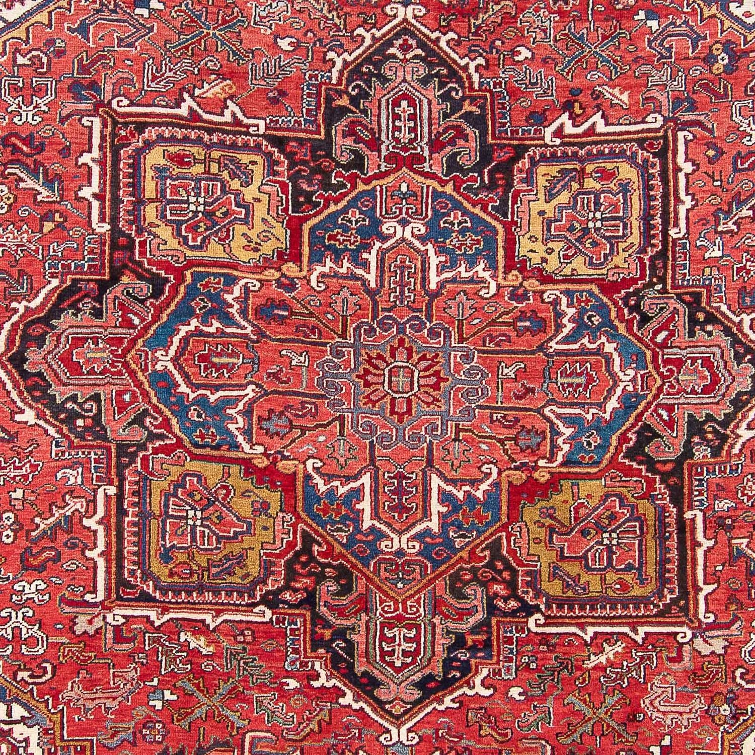 Persisk tæppe - Nomadisk - 335 x 243 cm - lysrød