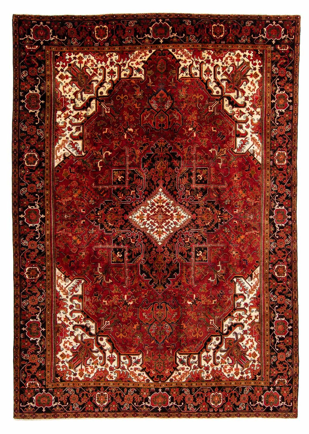 Persisk tæppe - Nomadisk - 400 x 300 cm - mørkerød