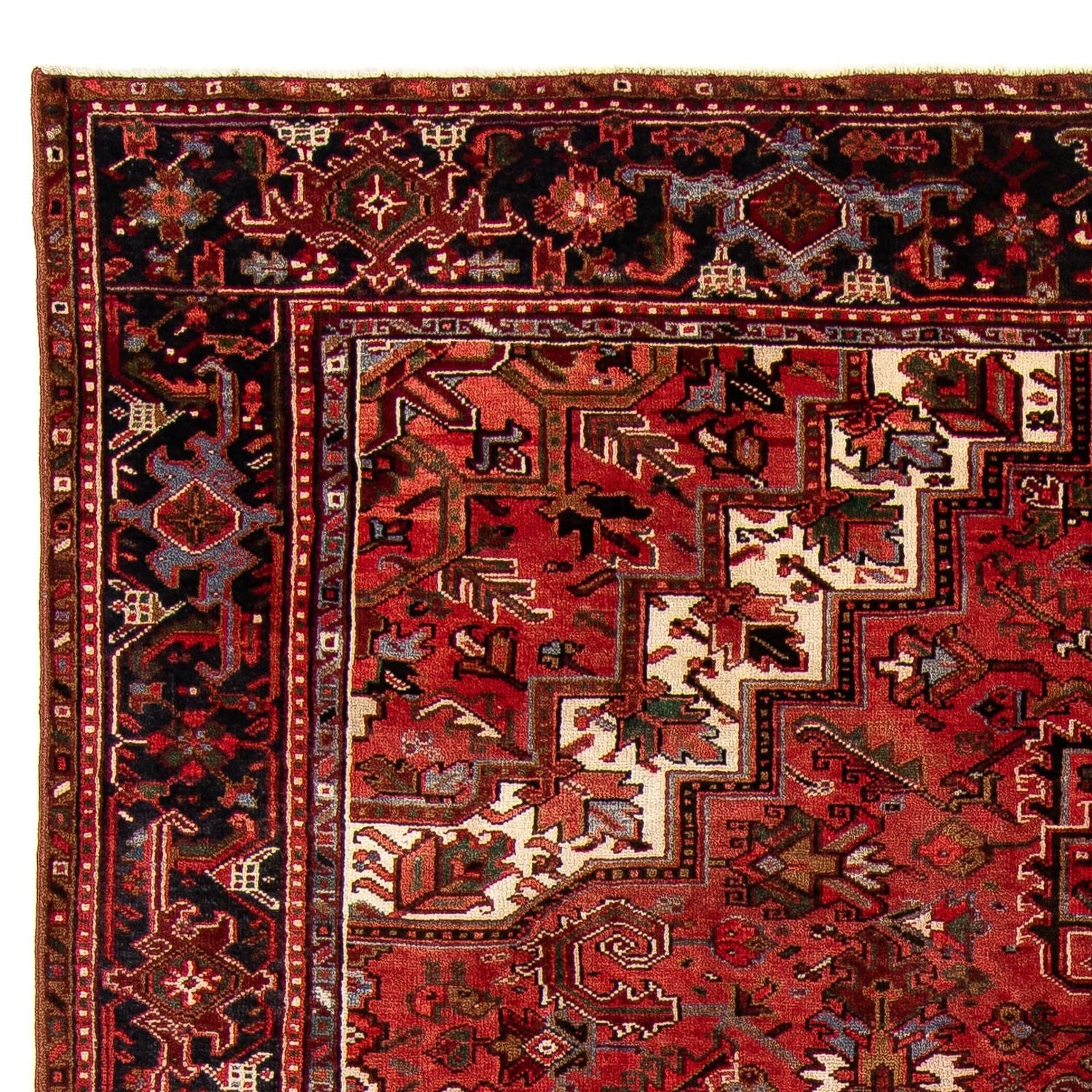 Persisk tæppe - Nomadisk - 386 x 305 cm - mørkerød