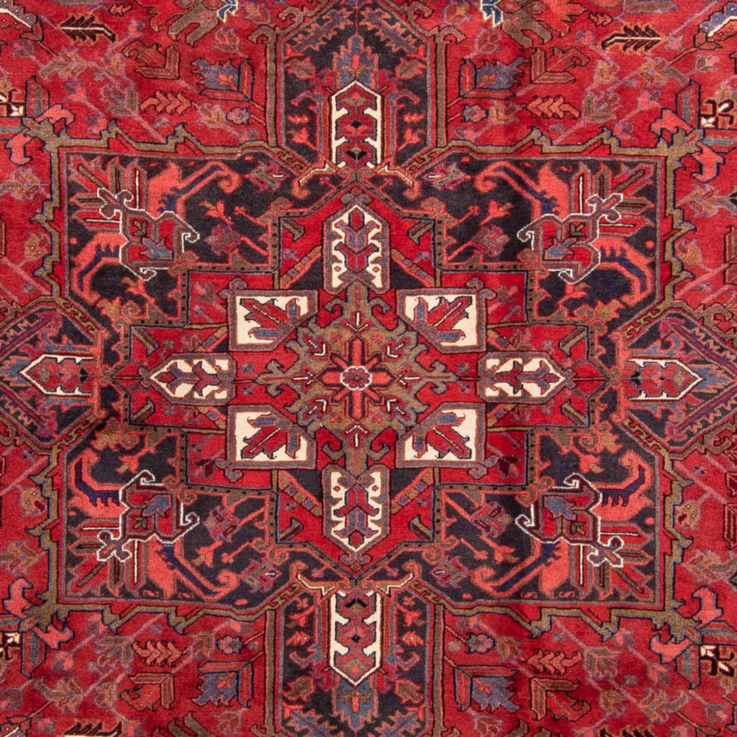 Persisk tæppe - Nomadisk - 358 x 248 cm - mørkerød