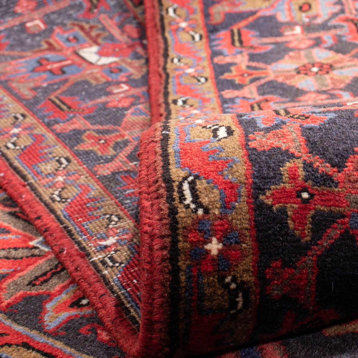 Persisk tæppe - Nomadisk - 358 x 248 cm - mørkerød