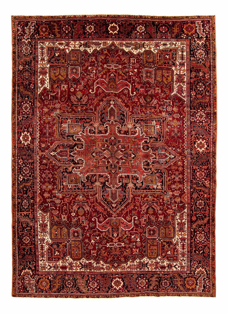 Persisk tæppe - Nomadisk - 368 x 272 cm - mørkerød