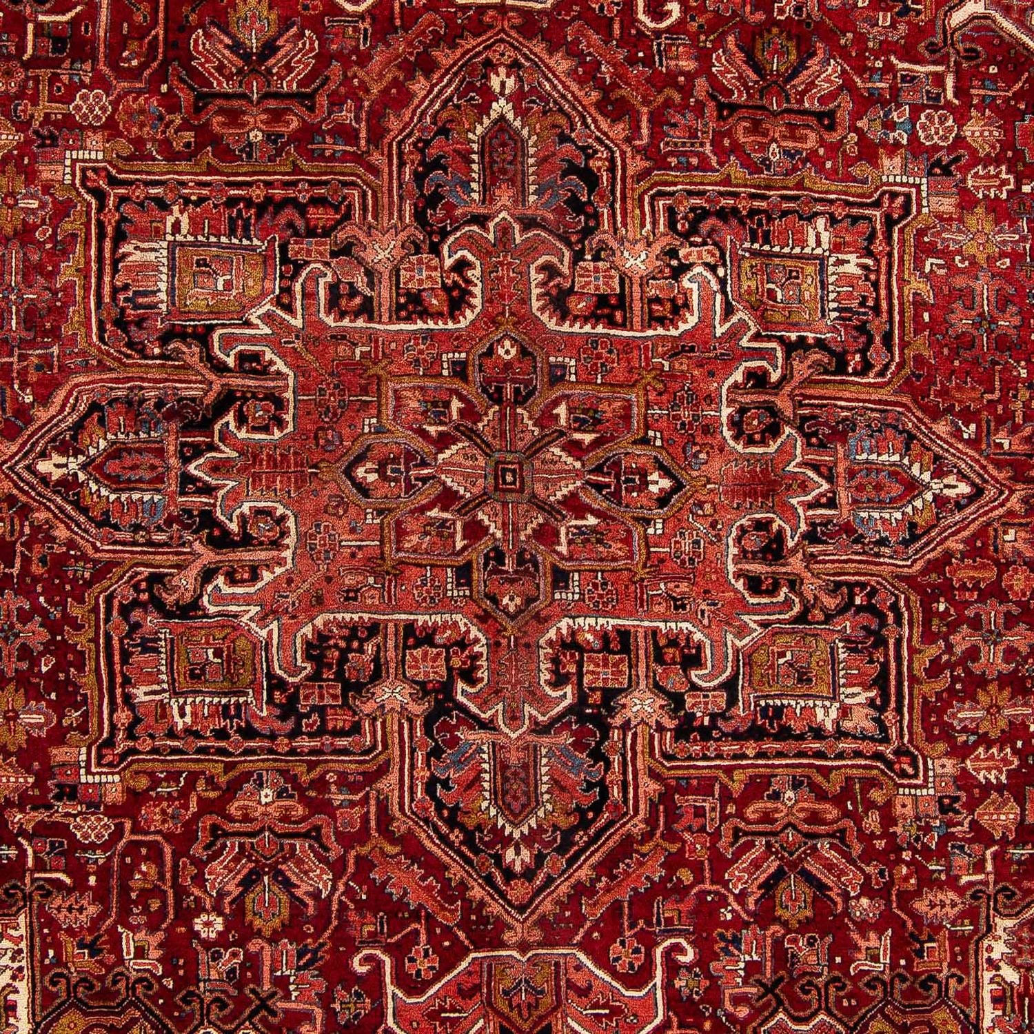 Persisk tæppe - Nomadisk - 368 x 272 cm - mørkerød