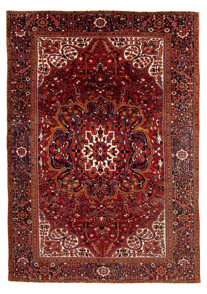 Persisk tæppe - Nomadisk - 405 x 296 cm - mørkerød