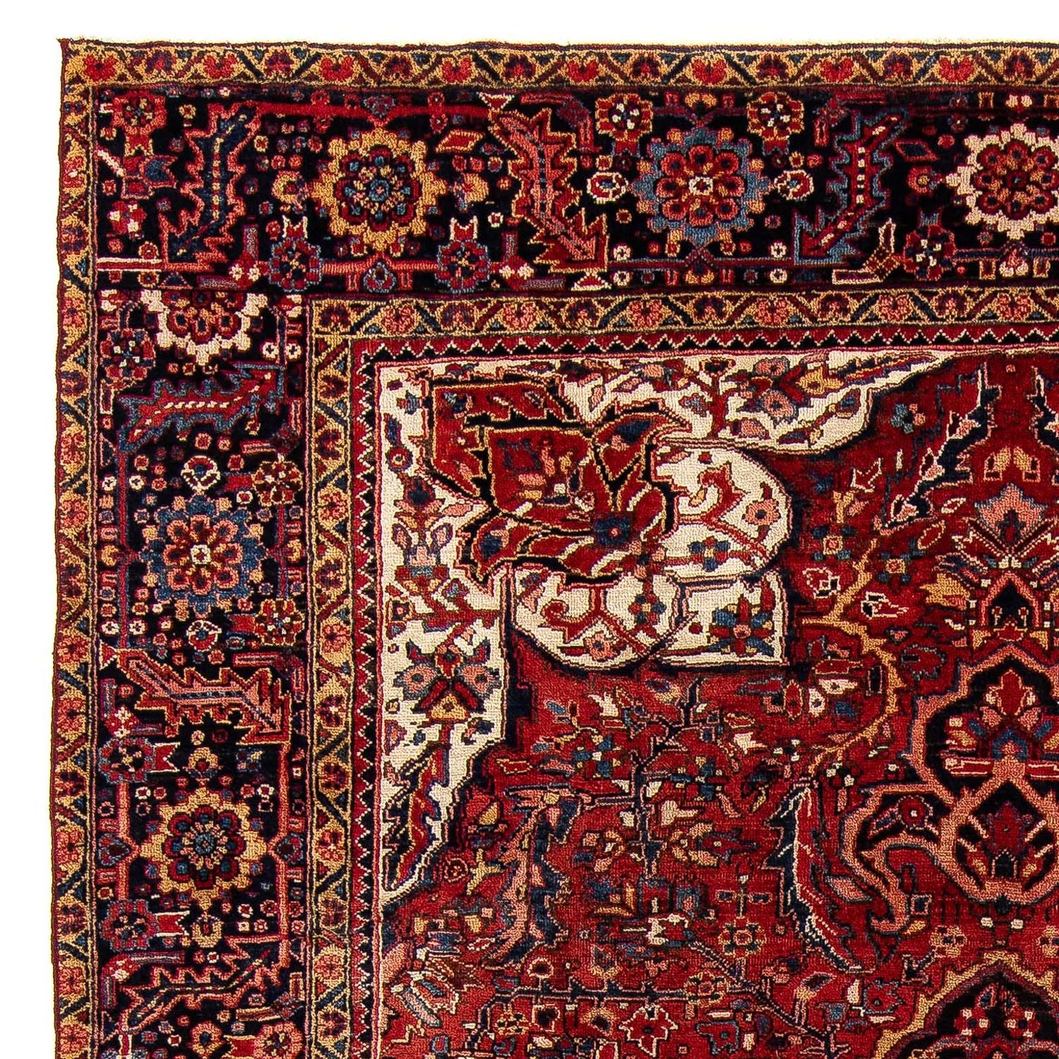 Persisk tæppe - Nomadisk - 373 x 268 cm - mørkerød