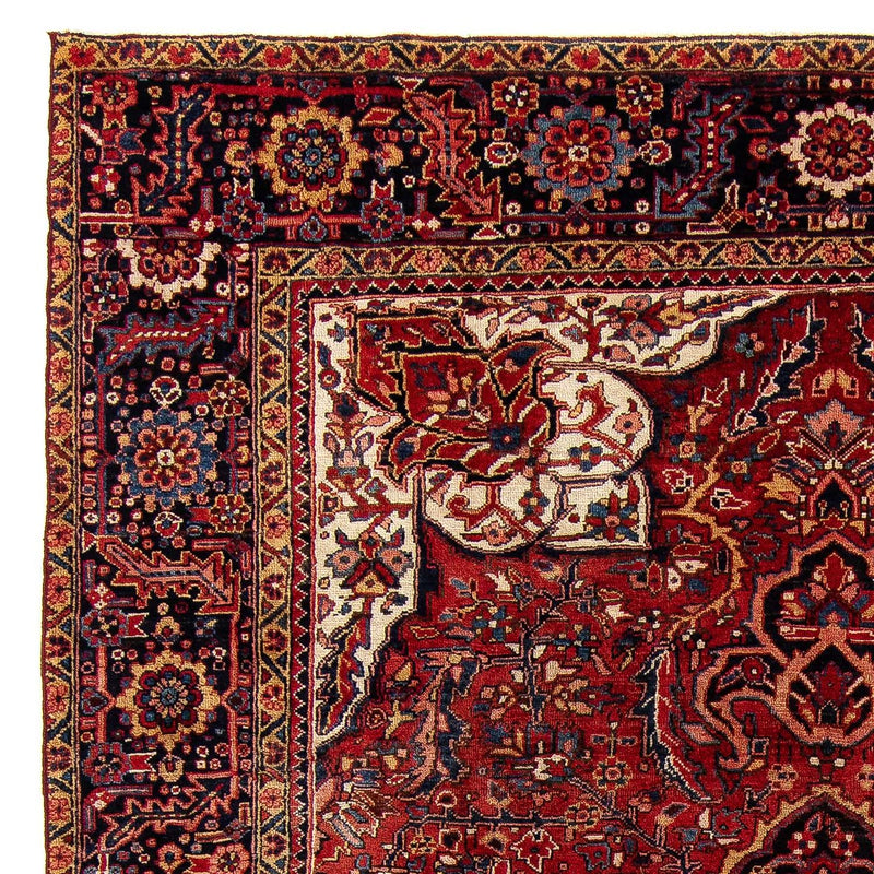 Persisk tæppe - Nomadisk - 373 x 268 cm - mørkerød