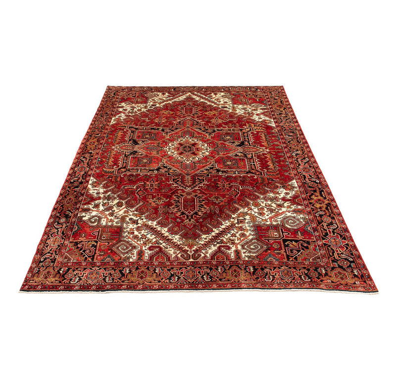Persisk tæppe - Nomadisk - 377 x 306 cm - mørkerød