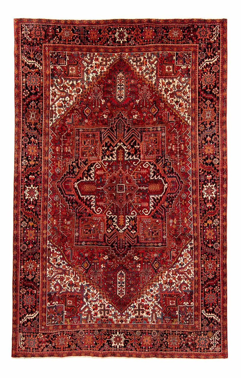 Persisk tæppe - Nomadisk - 374 x 295 cm - mørkerød