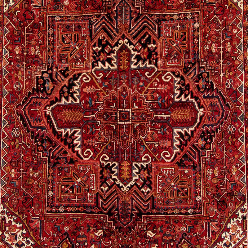 Persisk tæppe - Nomadisk - 374 x 295 cm - mørkerød