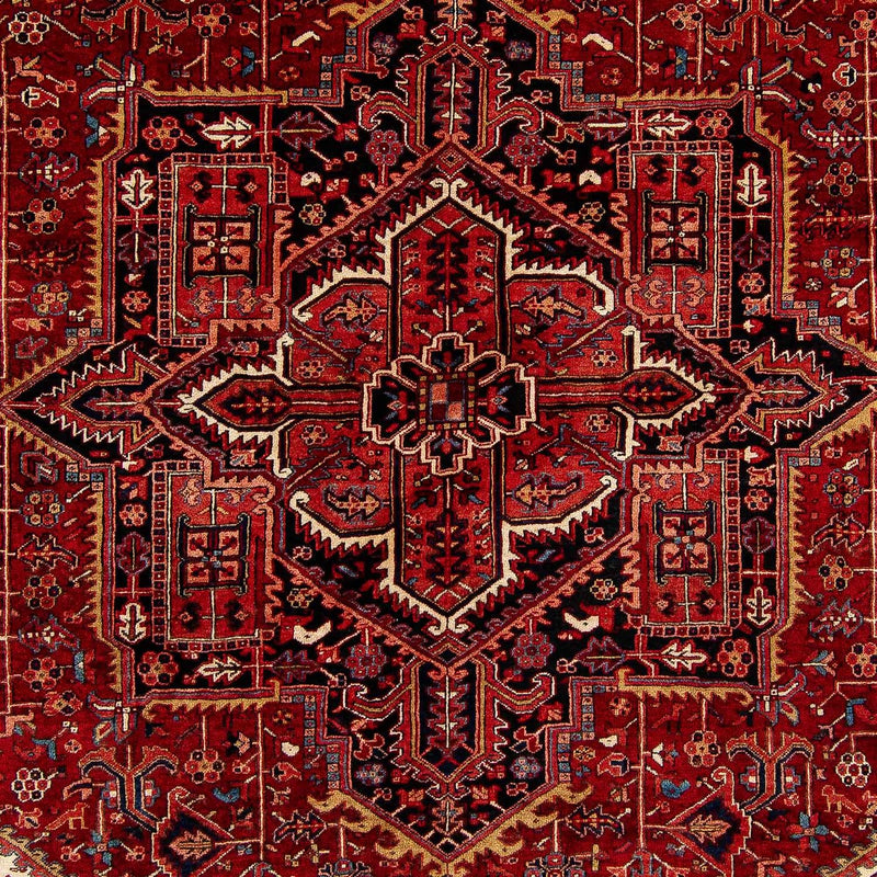 Persisk tæppe - Nomadisk - 393 x 304 cm - mørkerød