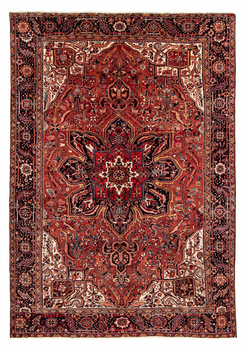 Persisk tæppe - Nomadisk - 402 x 300 cm - mørkerød