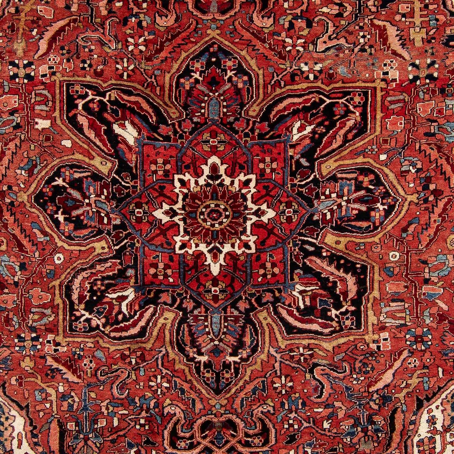 Persisk tæppe - Nomadisk - 402 x 300 cm - mørkerød