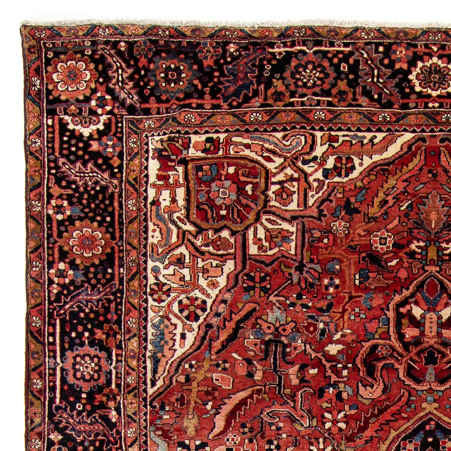 Persisk tæppe - Nomadisk - 402 x 300 cm - mørkerød
