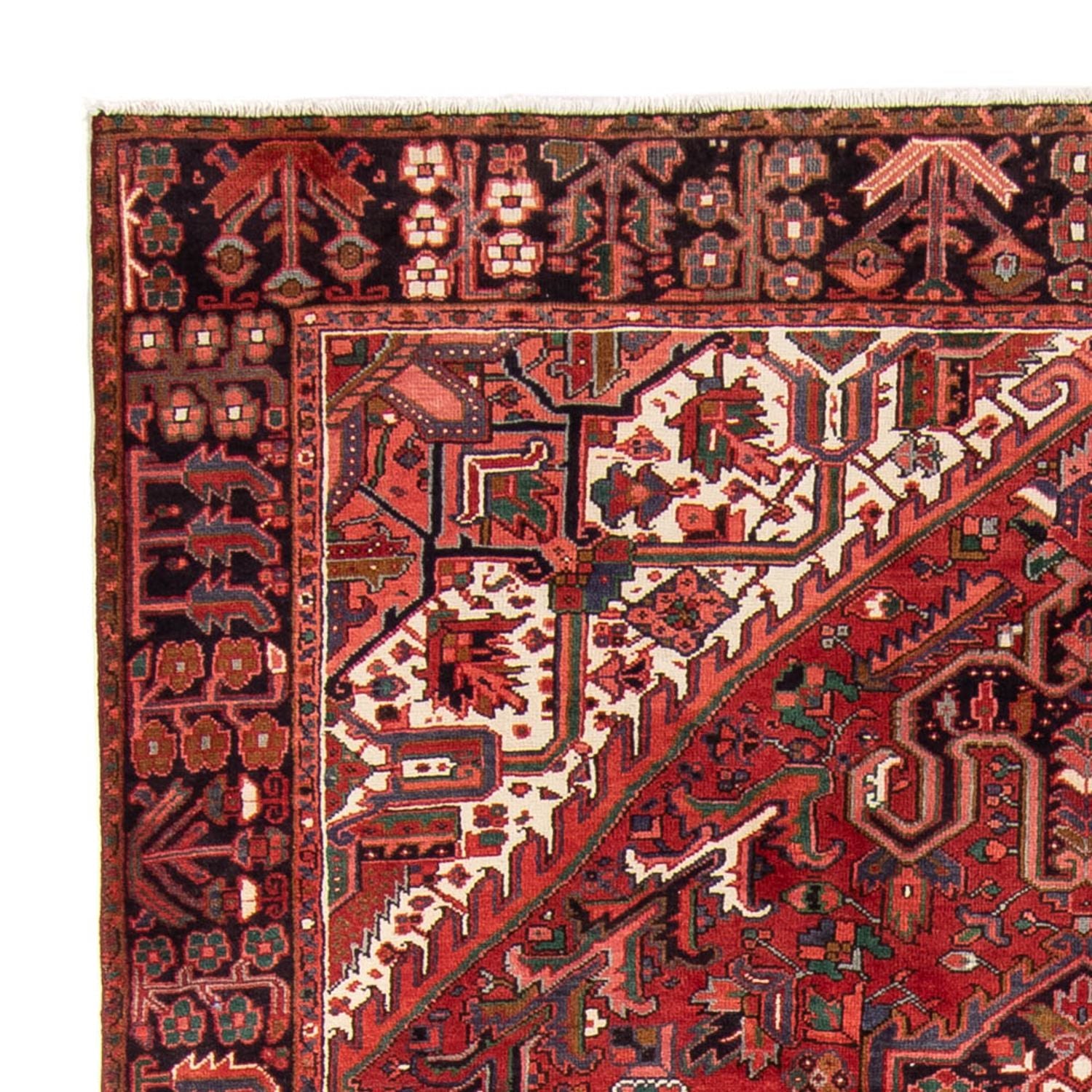 Persisk tæppe - Nomadisk - 343 x 233 cm - mørkerød