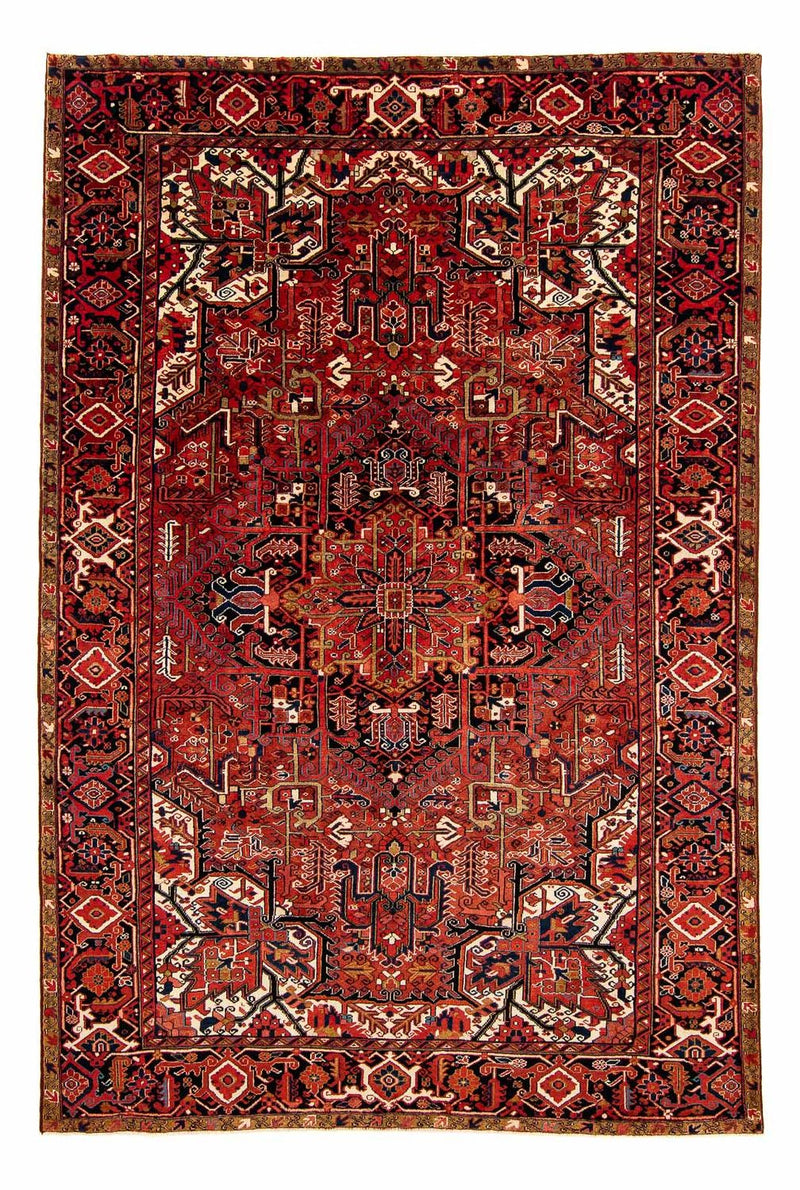 Persisk tæppe - Nomadisk - 380 x 260 cm - mørkerød