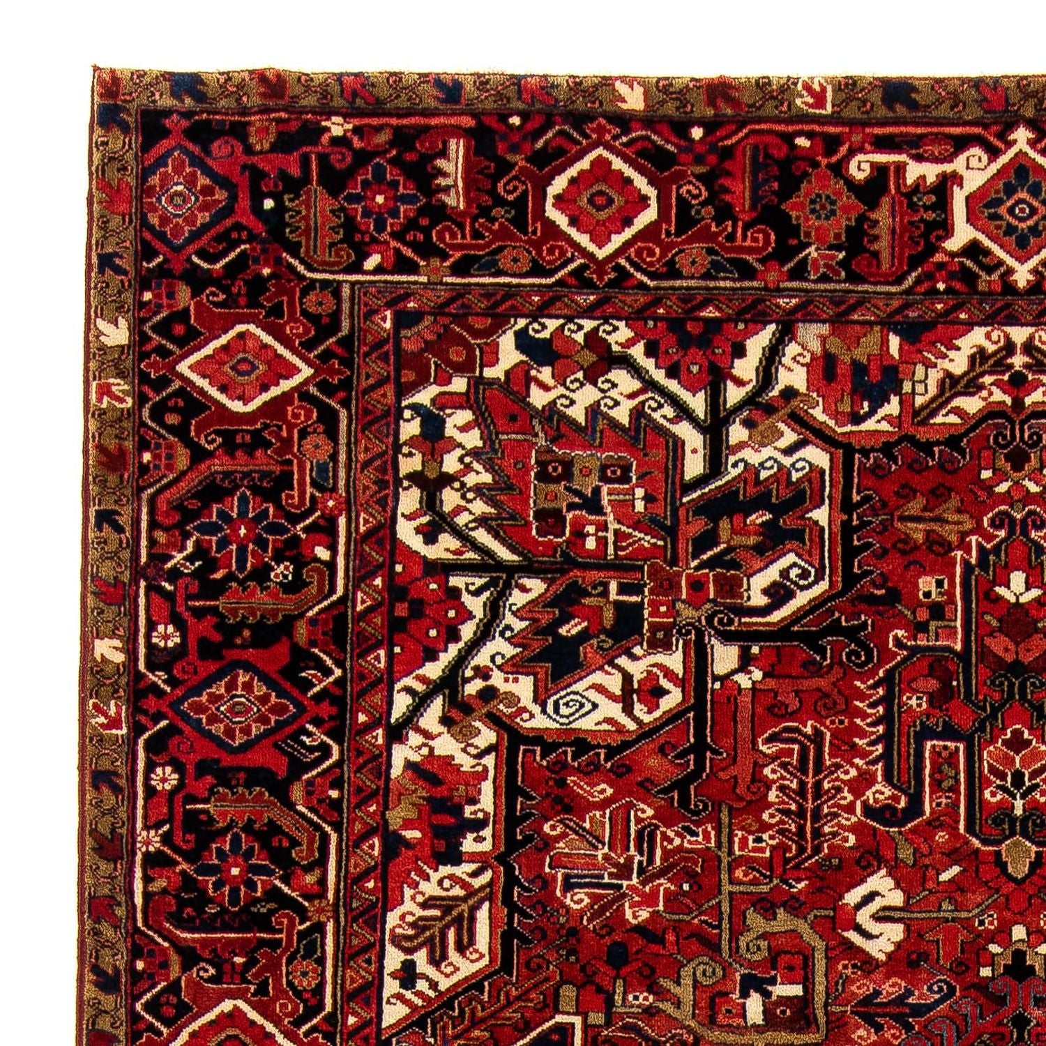 Persisk tæppe - Nomadisk - 380 x 260 cm - mørkerød