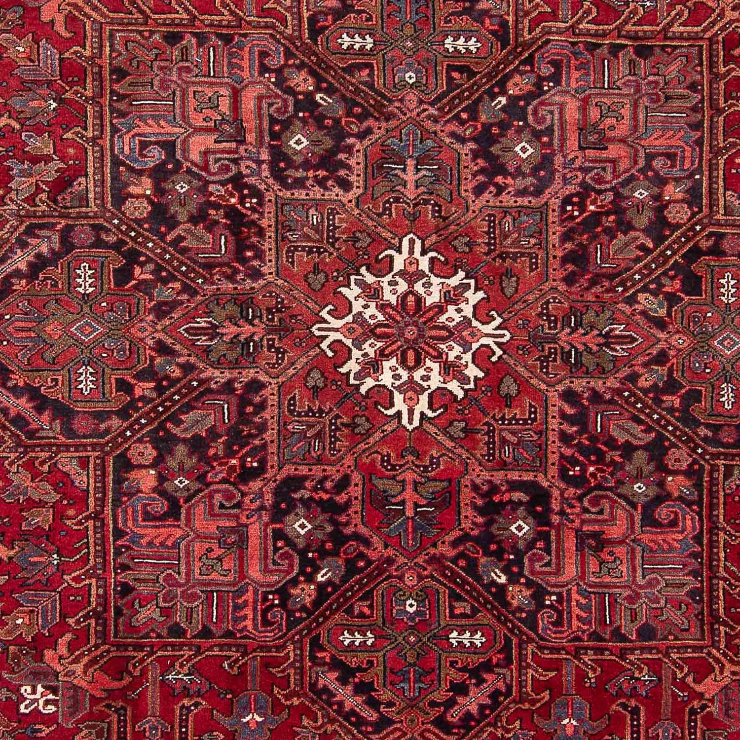 Persisk tæppe - Nomadisk - 346 x 255 cm - mørkerød
