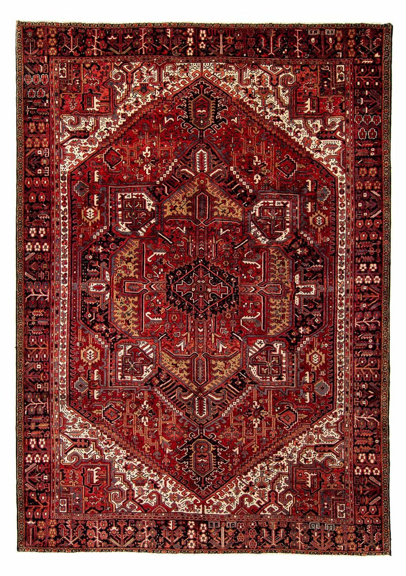 Persisk tæppe - Nomadisk - 410 x 306 cm - mørkerød