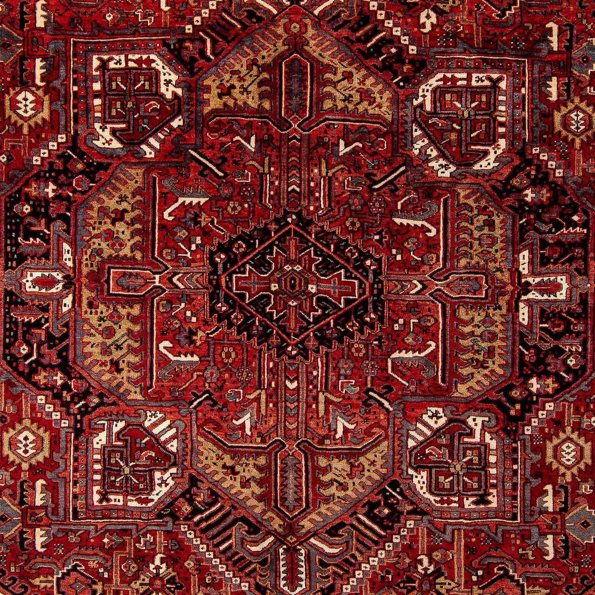 Persisk tæppe - Nomadisk - 410 x 306 cm - mørkerød