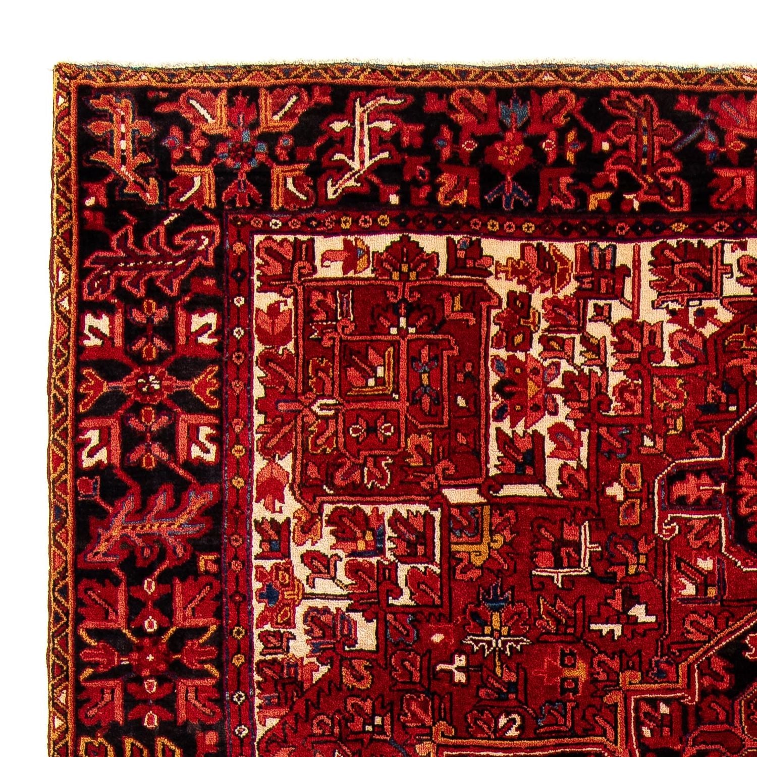 Persisk tæppe - Nomadisk - 391 x 304 cm - mørkerød