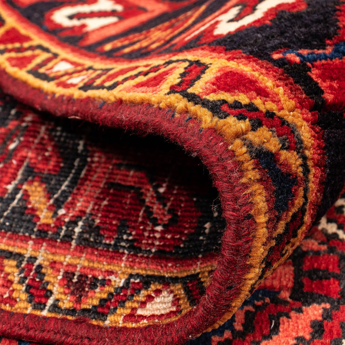 Persisk tæppe - Nomadisk - 391 x 304 cm - mørkerød