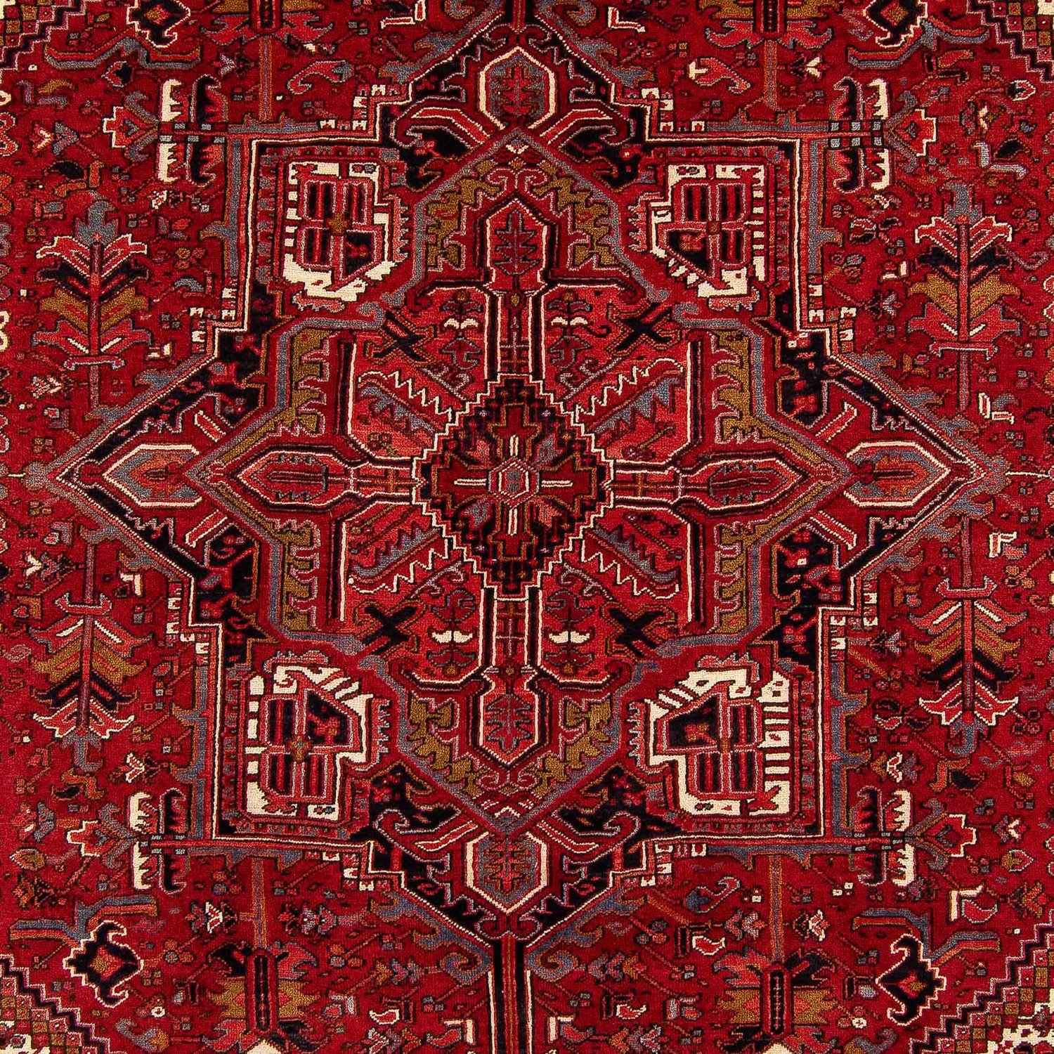 Persisk tæppe - Nomadisk - 398 x 298 cm - mørkerød