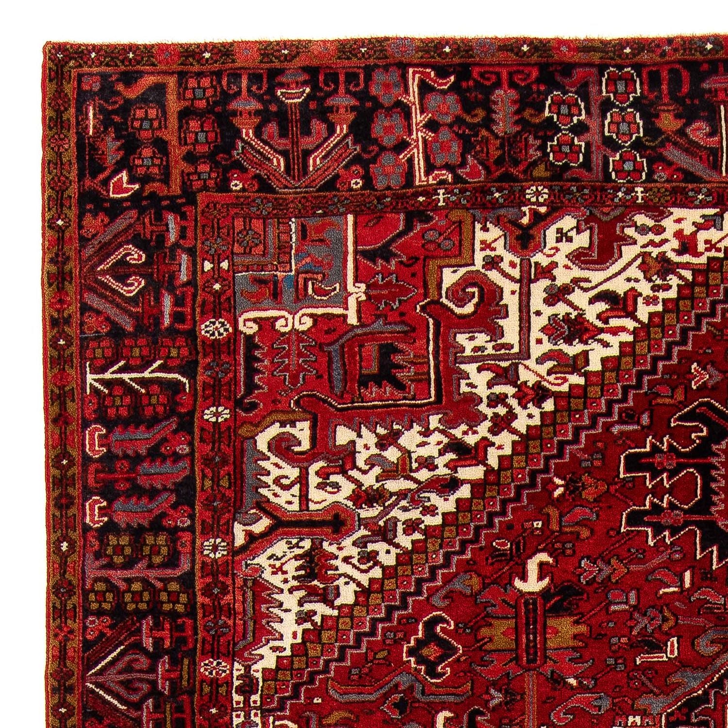 Persisk tæppe - Nomadisk - 398 x 298 cm - mørkerød