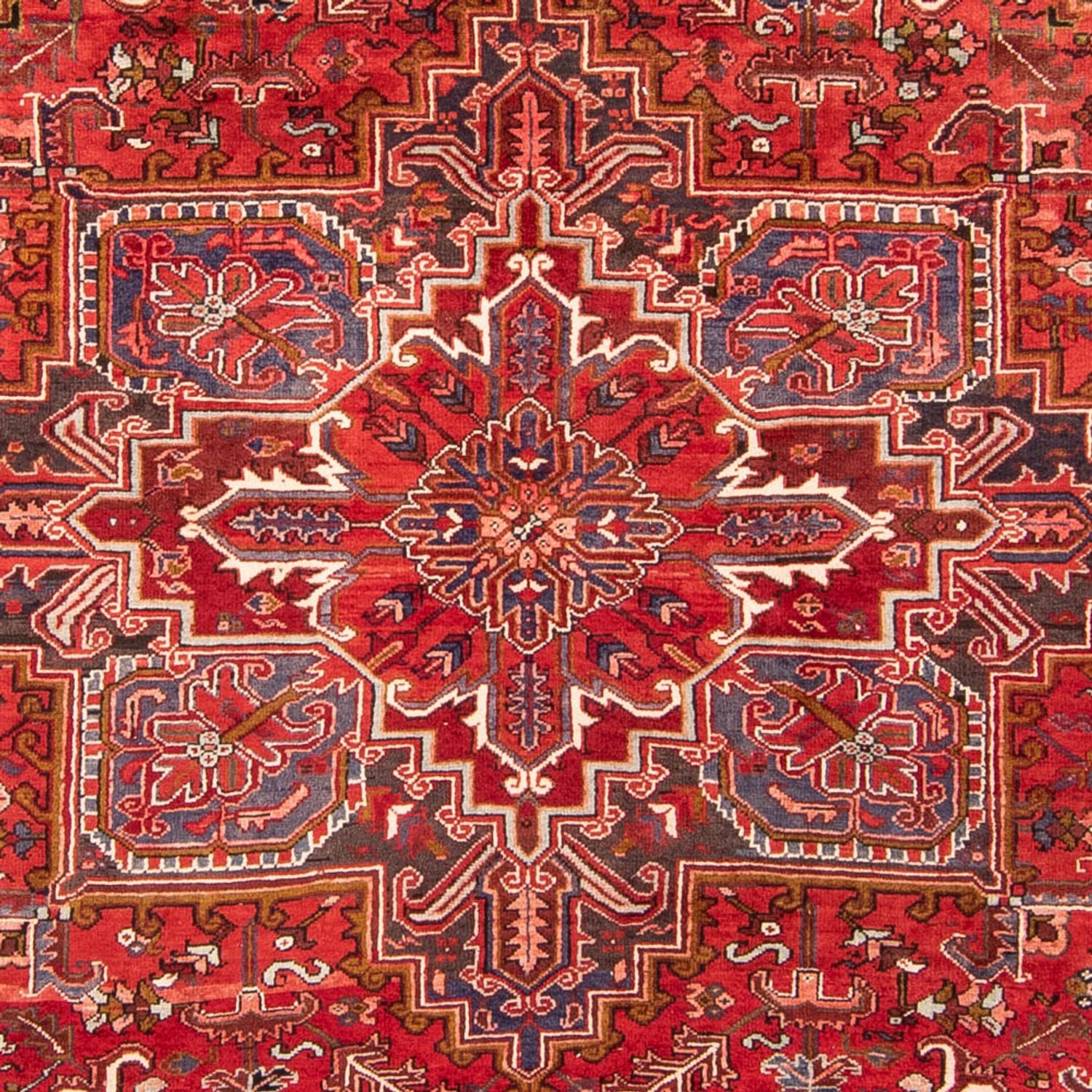 Persisk tæppe - Nomadisk - 345 x 260 cm - mørkerød
