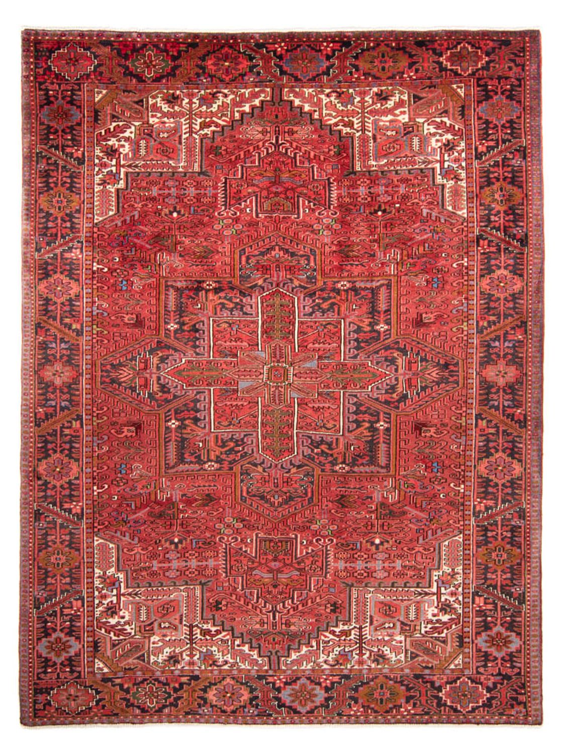 Persisk tæppe - Nomadisk - 345 x 250 cm - mørkerød