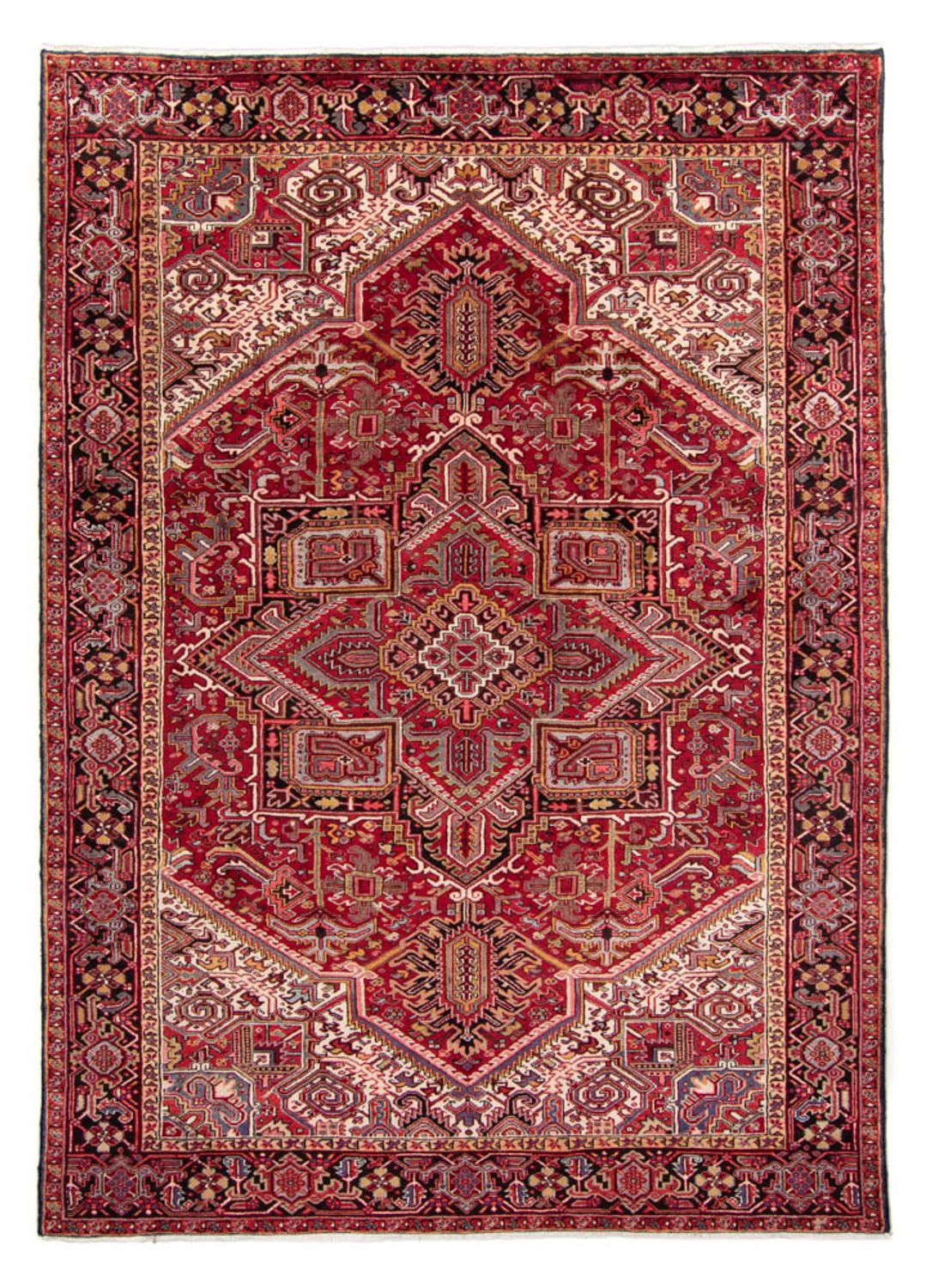Persisk tæppe - Nomadisk - 345 x 247 cm - mørkerød