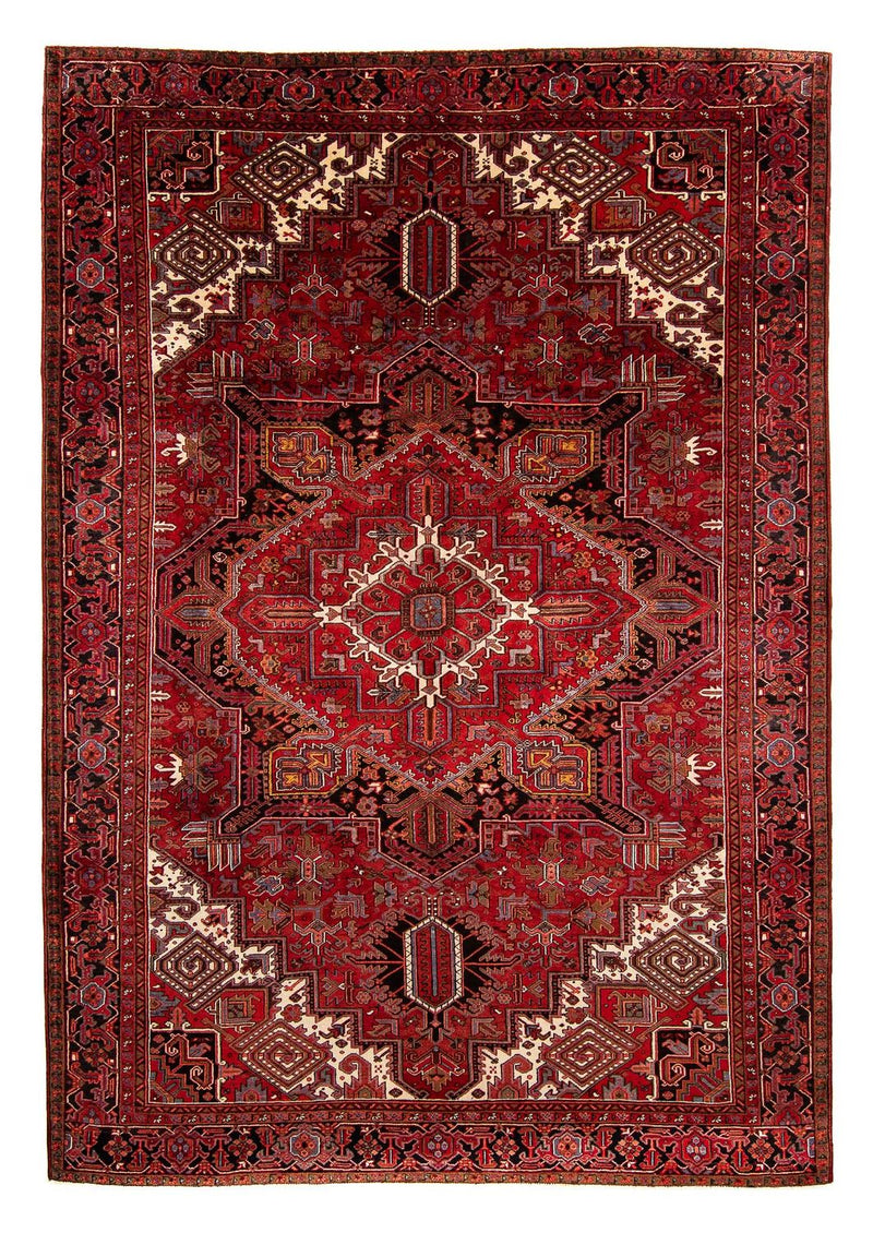 Persisk tæppe - Nomadisk - 390 x 300 cm - mørkerød