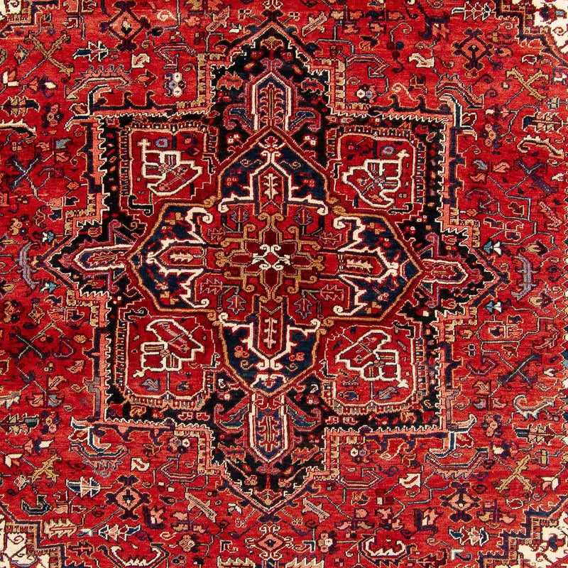 Persisk tæppe - Nomadisk - 384 x 280 cm - mørkerød