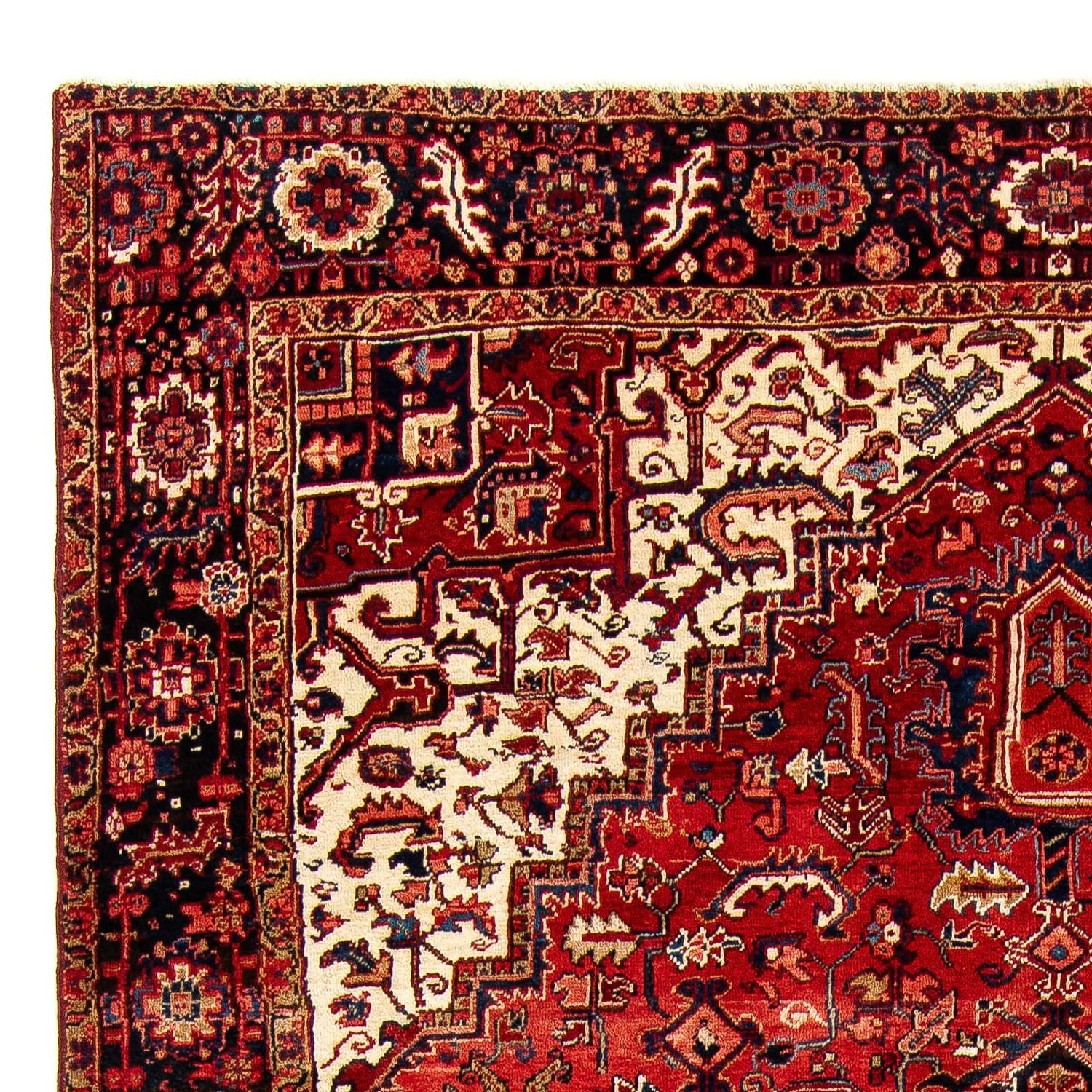 Persisk tæppe - Nomadisk - 384 x 280 cm - mørkerød