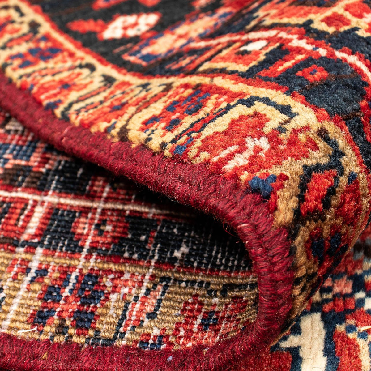 Persisk tæppe - Nomadisk - 384 x 280 cm - mørkerød