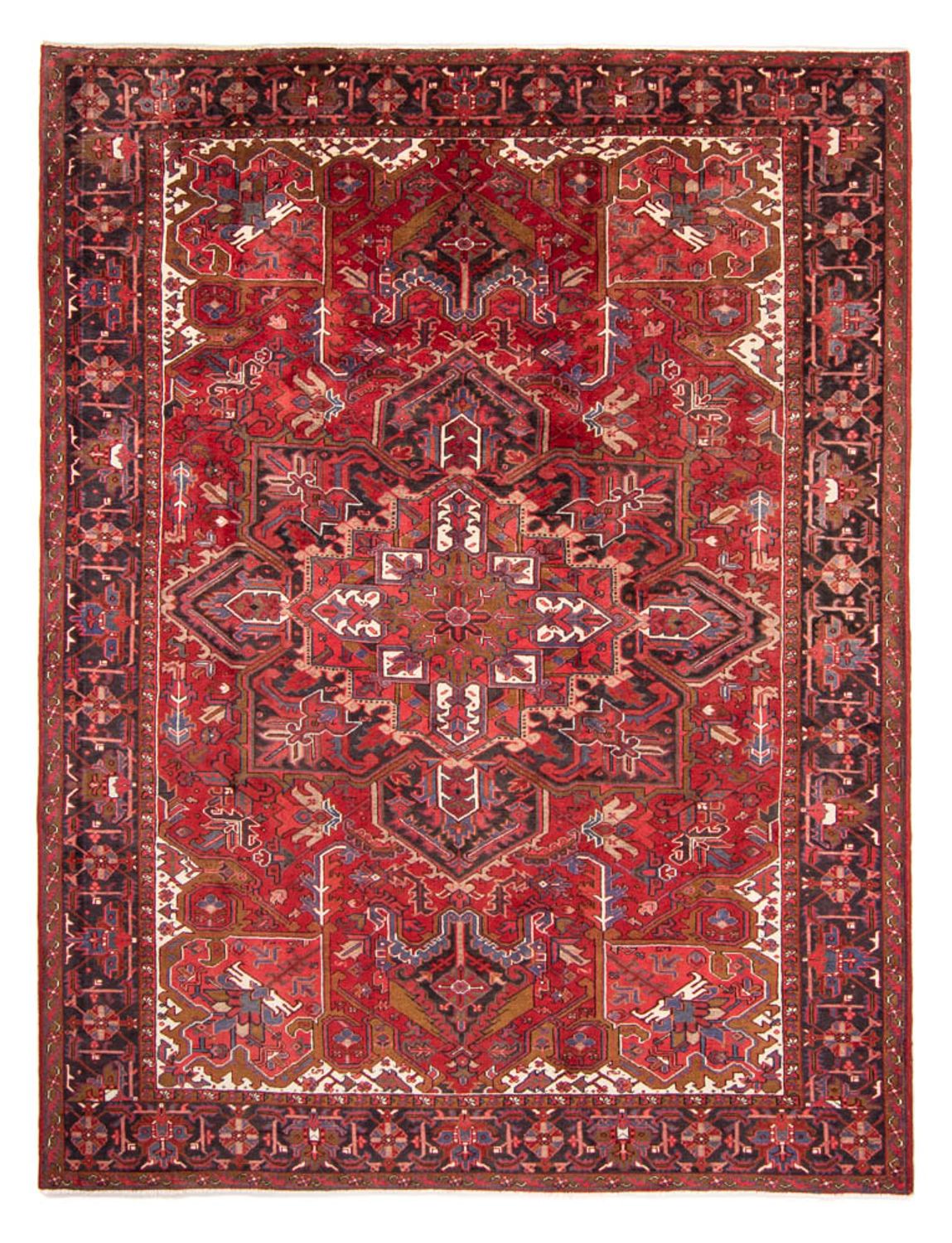 Persisk tæppe - Nomadisk - 326 x 247 cm - mørkerød