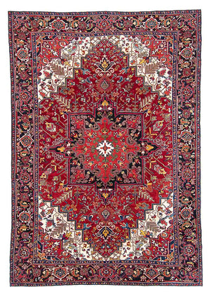 Persisk tæppe - Nomadisk - 323 x 230 cm - lysrød