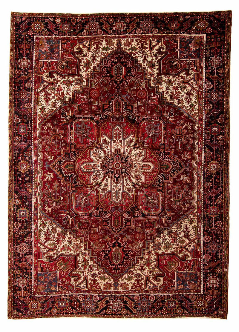 Persisk tæppe - Nomadisk - 388 x 300 cm - mørkerød