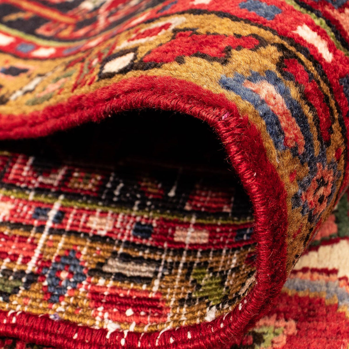 Persisk tæppe - Nomadisk - 388 x 300 cm - mørkerød