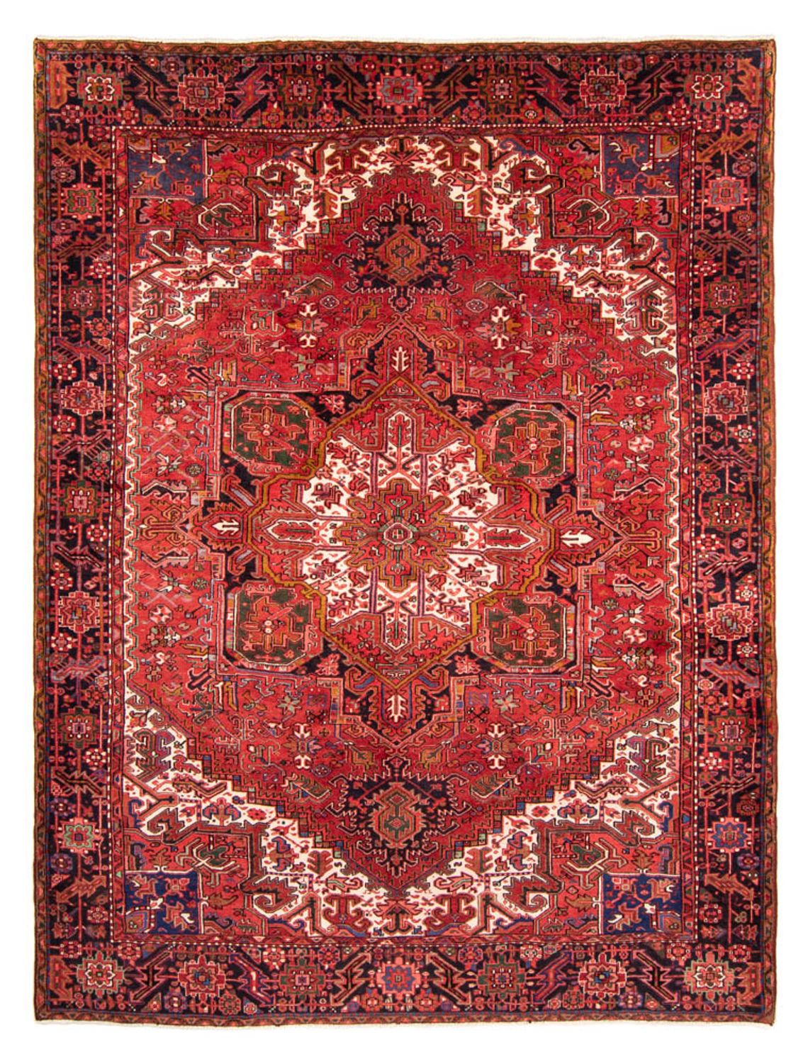 Persisk tæppe - Nomadisk - 343 x 256 cm - mørkerød