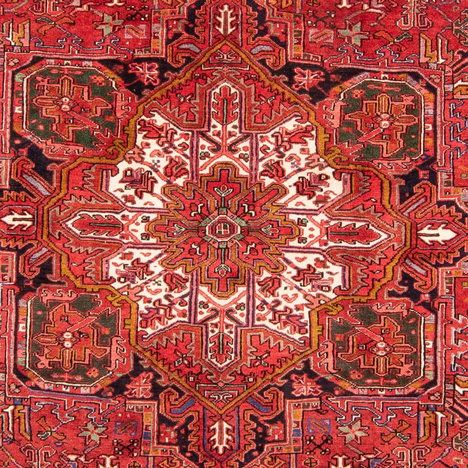 Persisk tæppe - Nomadisk - 343 x 256 cm - mørkerød