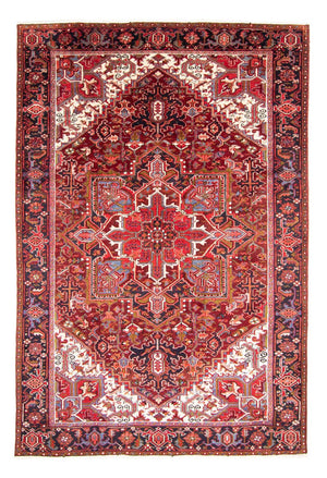 Persisk tæppe - Nomadisk - 348 x 223 cm - mørkerød