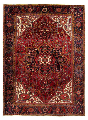 Persisk tæppe - Nomadisk - 362 x 277 cm - mørkerød