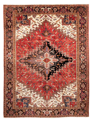 Persisk tæppe - Nomadisk - 331 x 248 cm - mørkerød