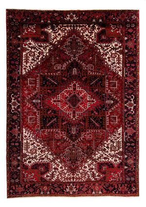 Persisk tæppe - Nomadisk - 428 x 315 cm - mørkerød