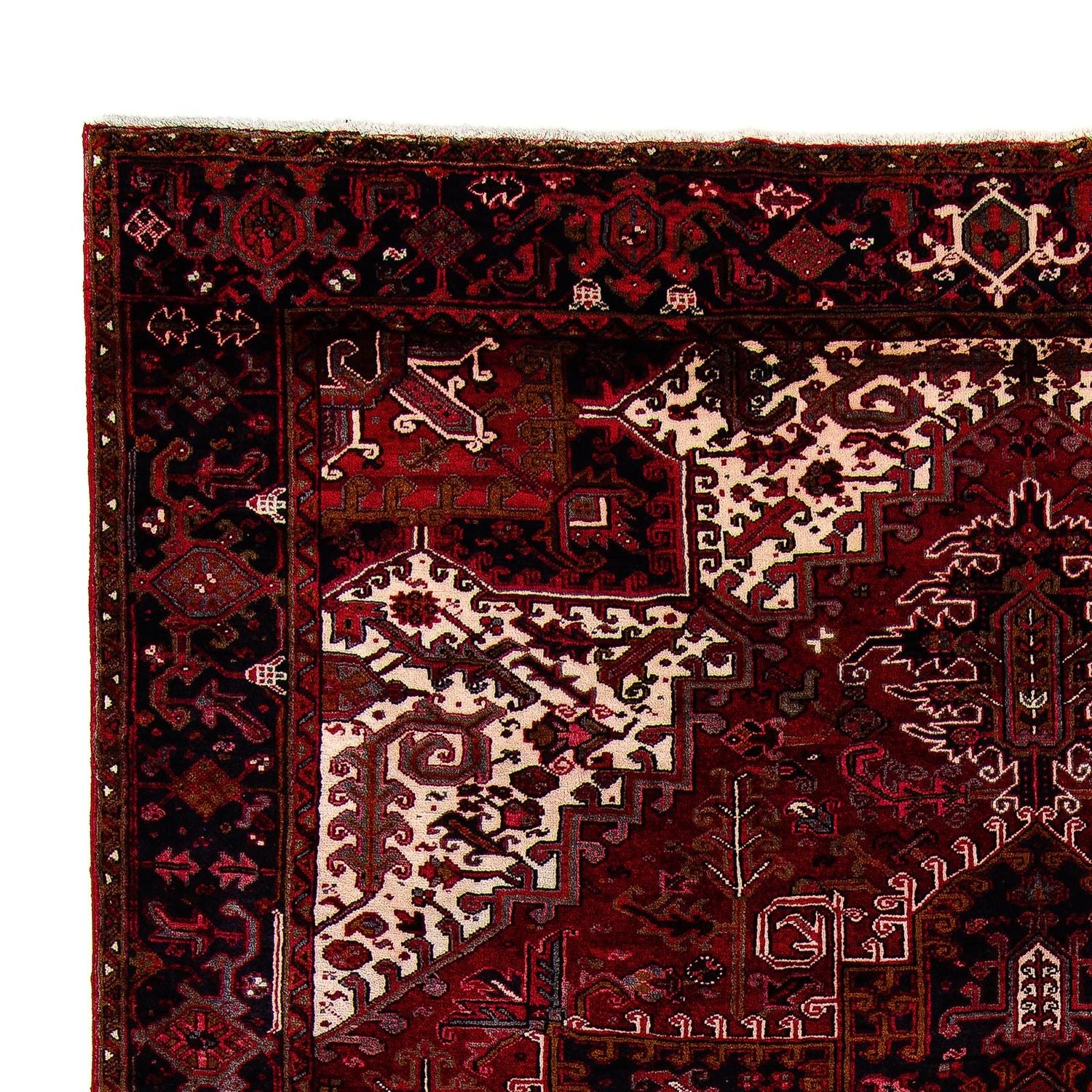 Persisk tæppe - Nomadisk - 428 x 315 cm - mørkerød