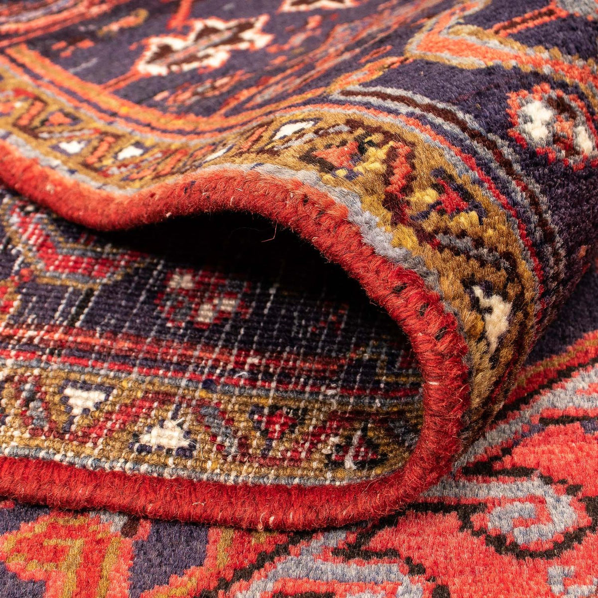 Persisk tæppe - Nomadisk - 428 x 315 cm - mørkerød